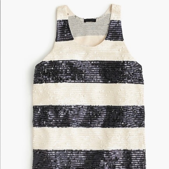 J. Crew Rugby Stripe Sequin Tank - Picture 2 of 7